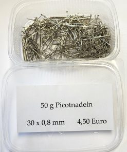 Picotstecknadeln, 30 x 0,8 mm, 50 gr