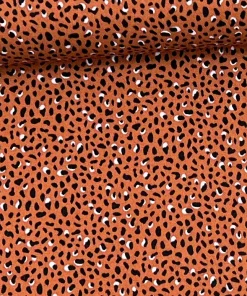 Viskosejersey – Leoprint Animalprint in rost – Öko-Tex-100